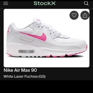 Nike Air Max 90 Laser Fuchsia Kids Shoes Sneakers - Size 2.5Y